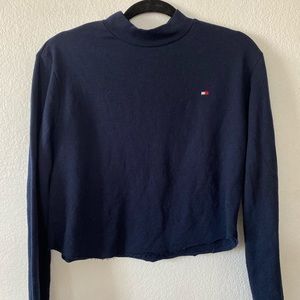 Tommy Hilfiger Cropped mockneck long sleeve shirt